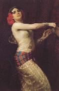 Otto Pilny Danseuse au tambourin (mk32) oil painting artist